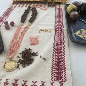 Scented Boho handmade clove Krunful 2-strand necklace